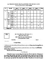 Ma trận và đề kiểm tra môn Tiếng việt lớp 2 (Có đáp án) - Năm học 2016-2017